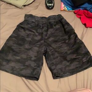Boys Black Camo Shorts